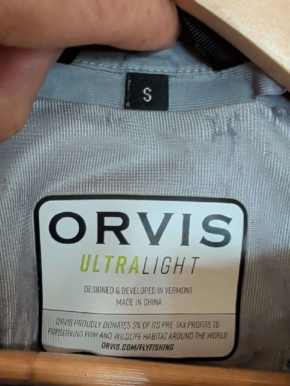 Orvis Women's Small Yellow and Gray Hooded Rain Jacket - Picture 3 of 6